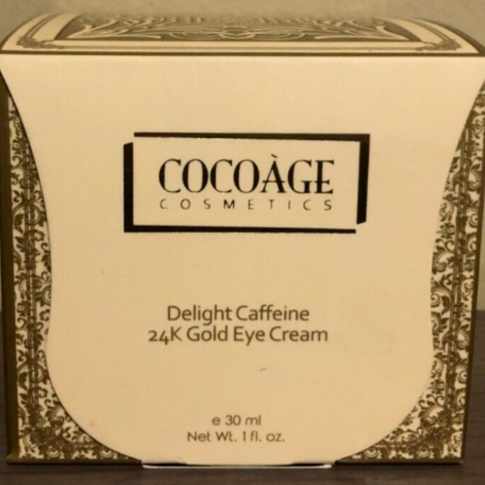 COCOAGE DELIGHT CAFFEINE 24K GOLD EYE CREAM- 1.0 fl oz / 30 ml -BRAND NEW-SEALED